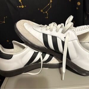 Black and White Adidas Samba